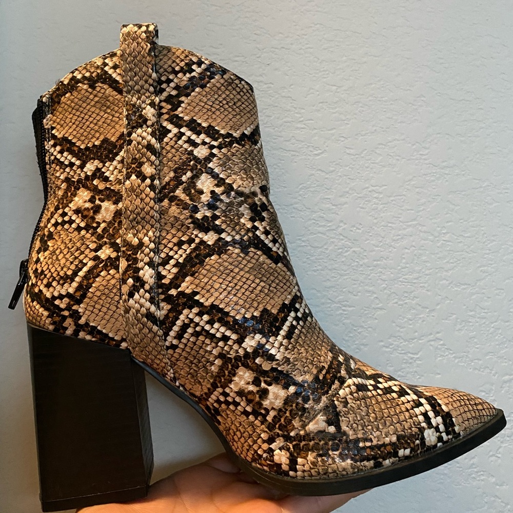 SOLD Snake print booties